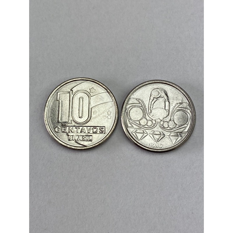 Moeda 10 Centavos 1989 - Garimpeiro