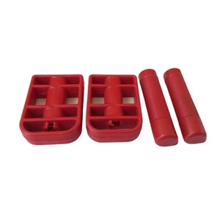 kit punhos e pedal triciclo cor vemelho