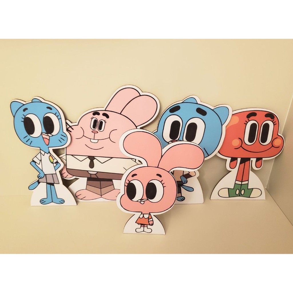 Personagens Decorativos O Incrível Mundo de Gumball em mdf