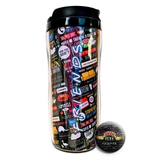 Copo Térmico Friends Central Perk Cafe Personalizado + Botton