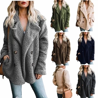 Mulheres Plus Size Faux Fur Bolsos Do Casaco Jaqueta De Inverno De Pelúcia Casaco De Lã Ocasional Outerwear em Promoção na Shopee Mulheres Plus Size Faux Fur Bolsos Do Casaco Jaqueta De Inverno De Pelúcia Casaco De Lã Ocasional Outerwear