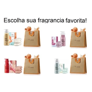 Kit Presente Natura Tododia (Sabonete em barra c/ 5 unidades + Creme para o corpo 400ml + Sacola de Presente)