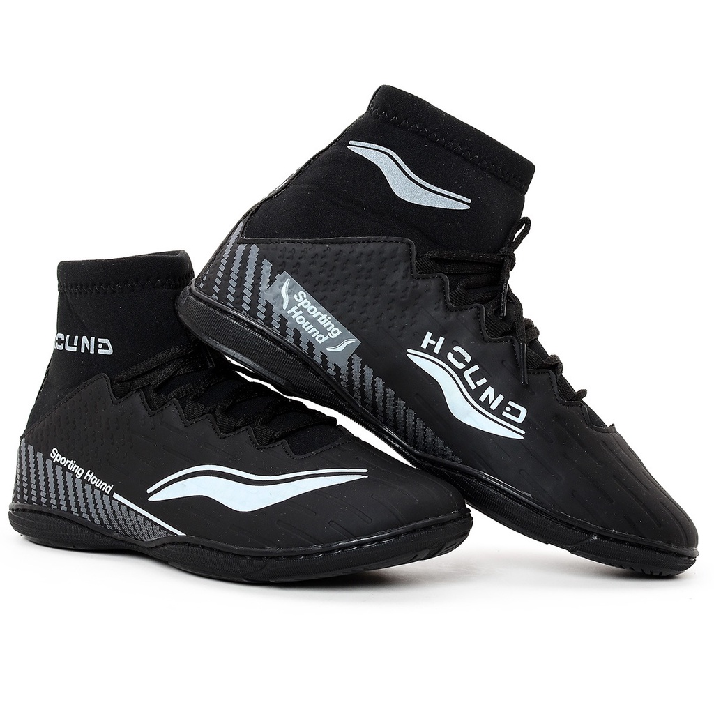 Chuteira Hound Futsal - Solado costurado - Cano Alto | Shopee Brasil