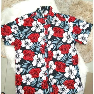 Camisa Social Florida Masculina Confortável Estampada Floral Havaianas