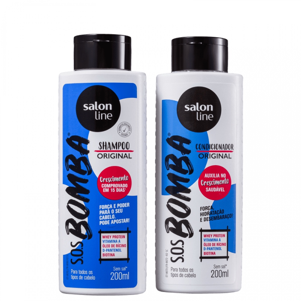 Kit S.os Salon Line Shampoo e Condicionador Original 200ML | Shopee Brasil