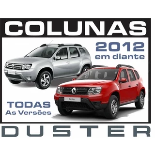 Colunas RENAULT DUSTER 2012 2013 2014 2015 2016 2017 2018 2019 2020 Preto Fosco Acessórios Carro