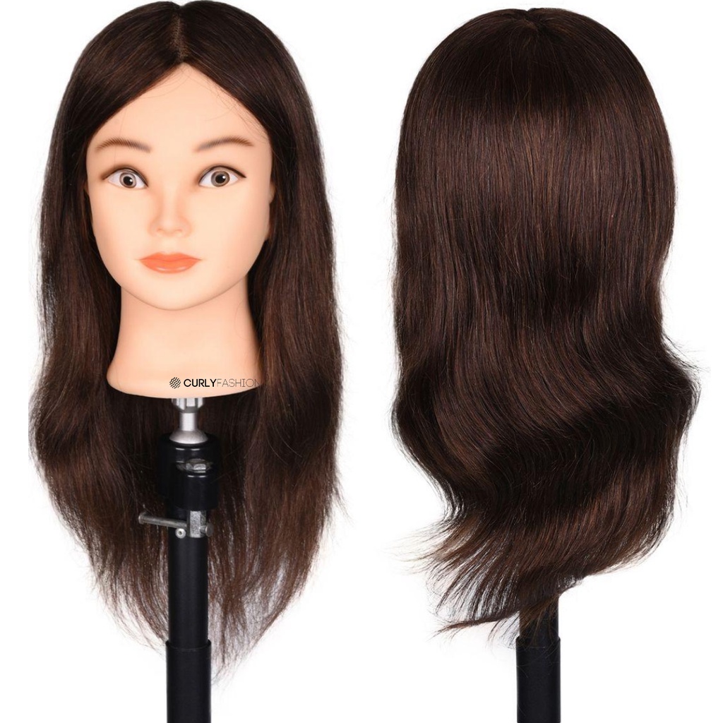 Cabeça de Boneca Para Treino Cabelo 100% Sintético 65cm - Cabeças de boneca  para treinamento 100 natural coloração , corte e penteado