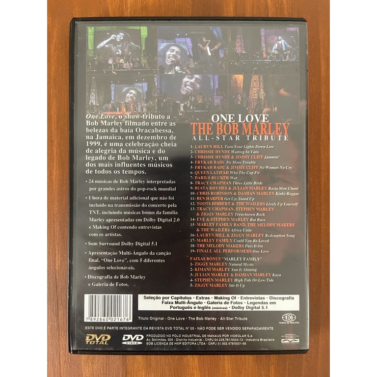 DVD One Love The Bob Marley All - Star Tribute