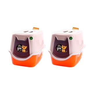 Combo com 02 banheiros para Gatos - Laranja - Durapet