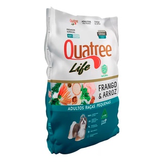 Ração Quatree Life Cães Adultos Raças Pequenas Frango e Arroz - 10,1kg