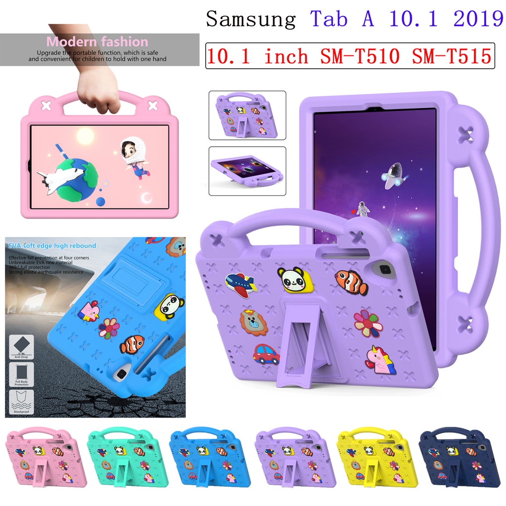 Para Samsung Tab A 10.1 2019 T510 T515 10,1 Polegadas Estojo À Prova De Choque Crianças Capa Do Cabo Eva