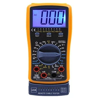 Multimetro Digital Profissional C/ Teste Cabo De Rede 4300