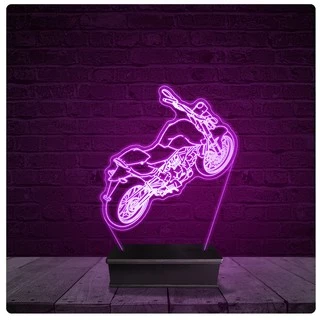 Luminária e Abajur Acrílico Led - Moto Custom 08