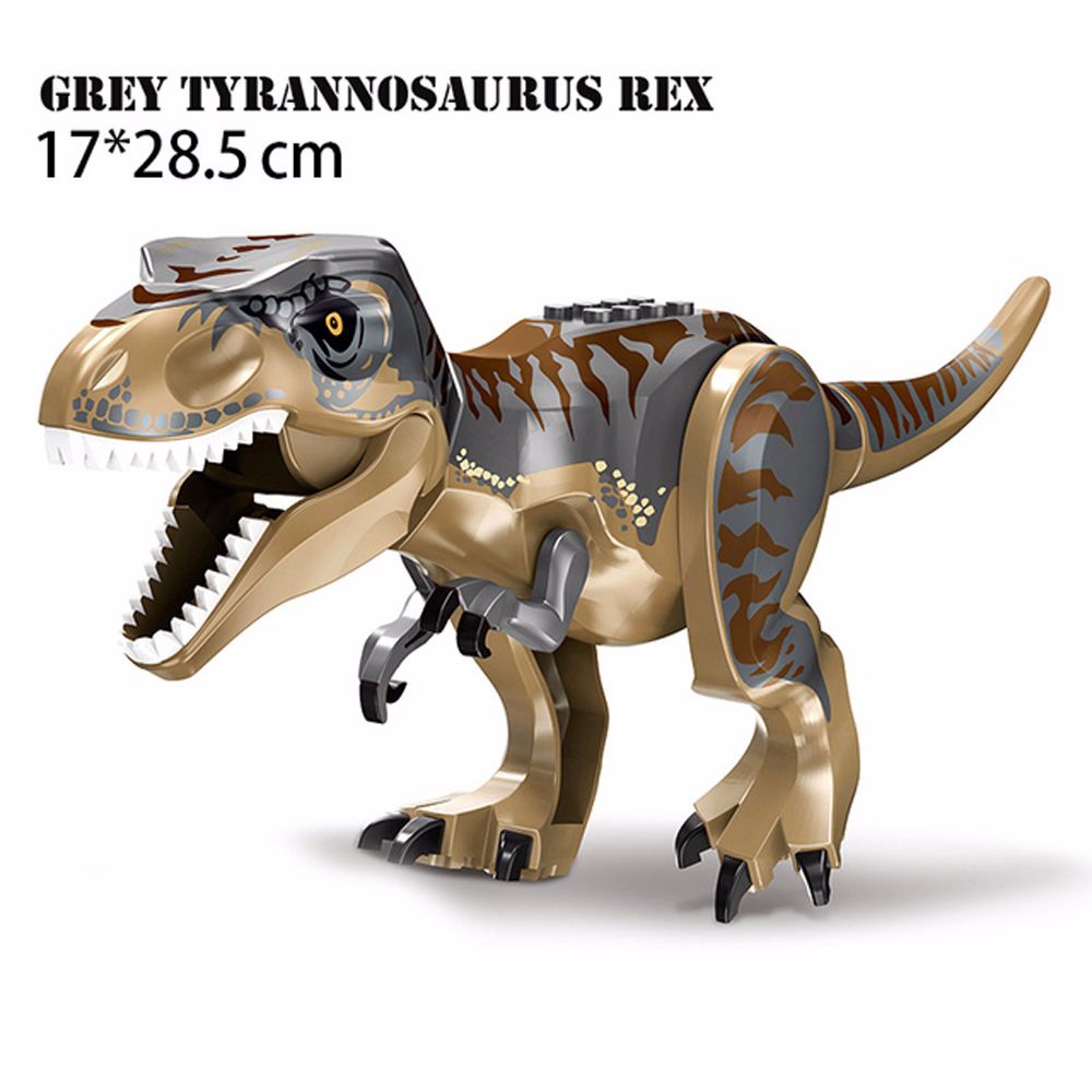 Blocos De Montar T-rex Verde Grande 28.5cm Desenho Animado