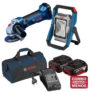 Esmerilhadeira GWS 18-125VLI e Lanterna GLI 18V-1900 a bat 18V
