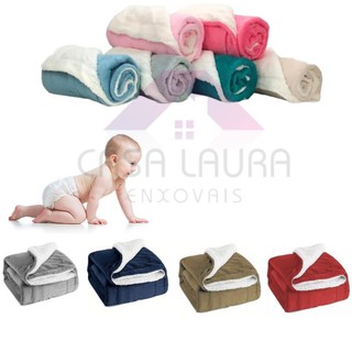 Cobertinha De Sherpa Para Bebe 90x80cm