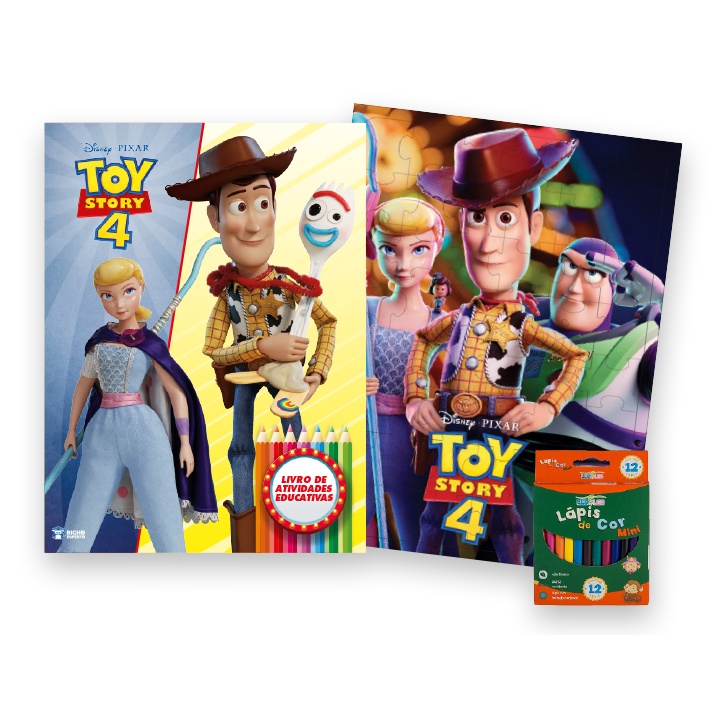 Kit Livro para Colorir 365 Desenhos Toy Story Disney com Lápis 12