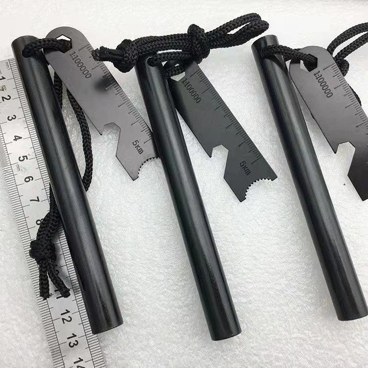 Pederneira de Magnésio com riscador Otimo para Camping Pesca Fogo Fogueira