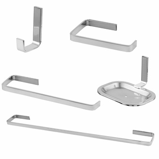 Kit Completo De Acessorios 5 Pecas Quadra Para Banheiro