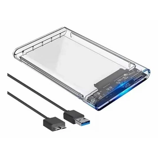 Case hd 2.5” usb3.0 para hd notebook transparente