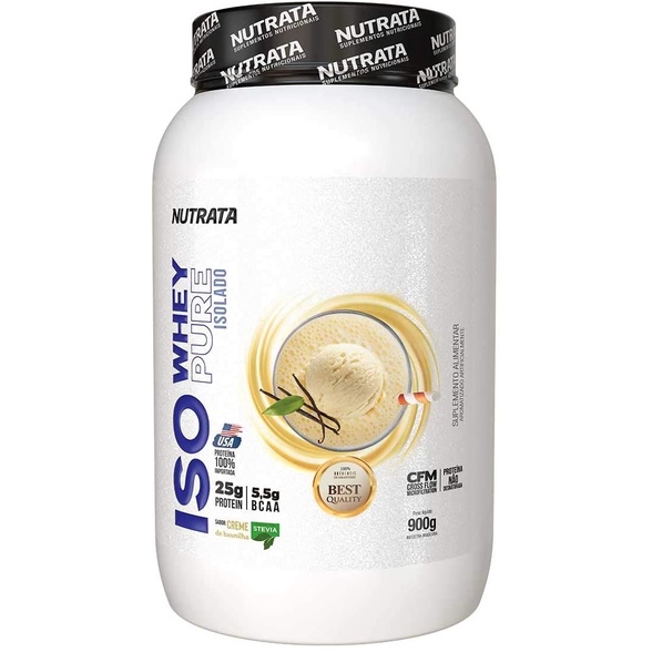 ISO WHEY PURE CREME DE BAUNILHA 900GR – NUTRATA