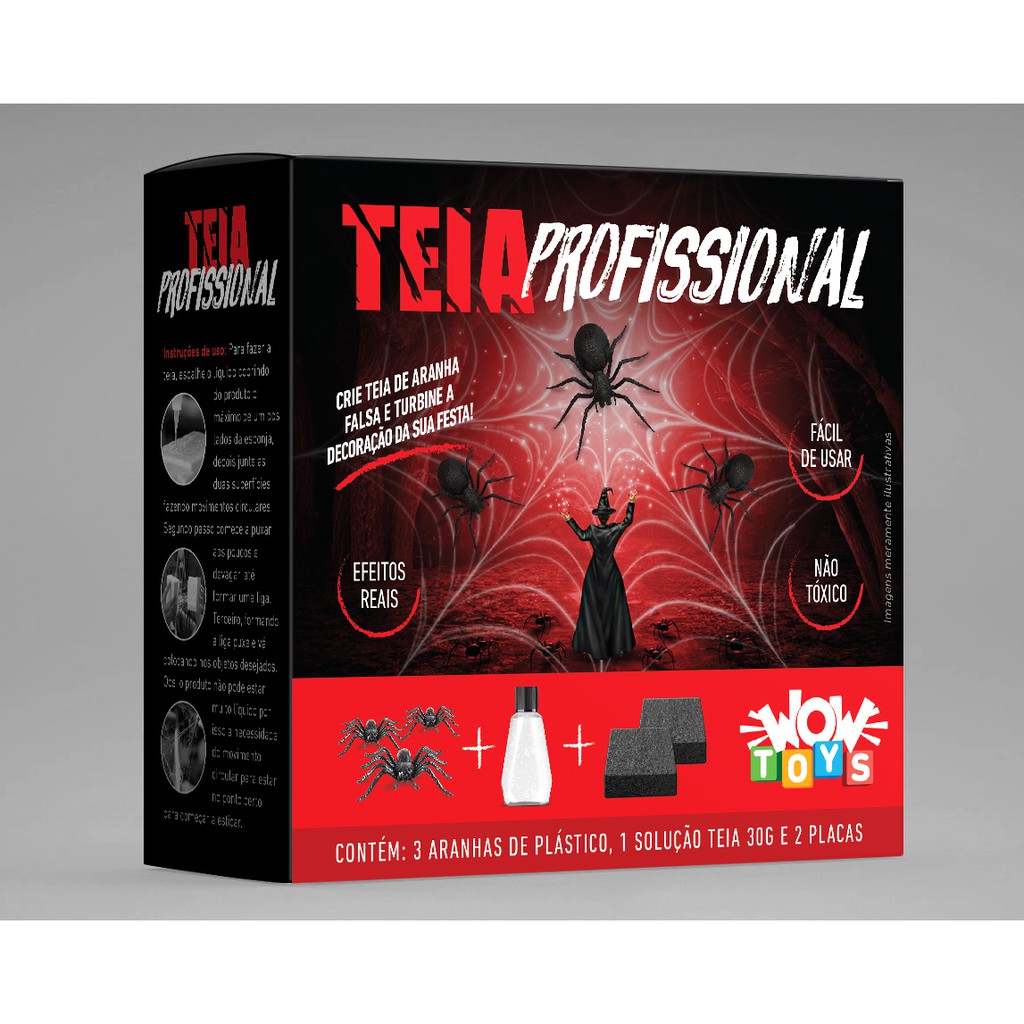 Teia de Aranha Falsa Profissional Branca- Temática-Fantasia- Festa Halloween - Enfeite Decoração