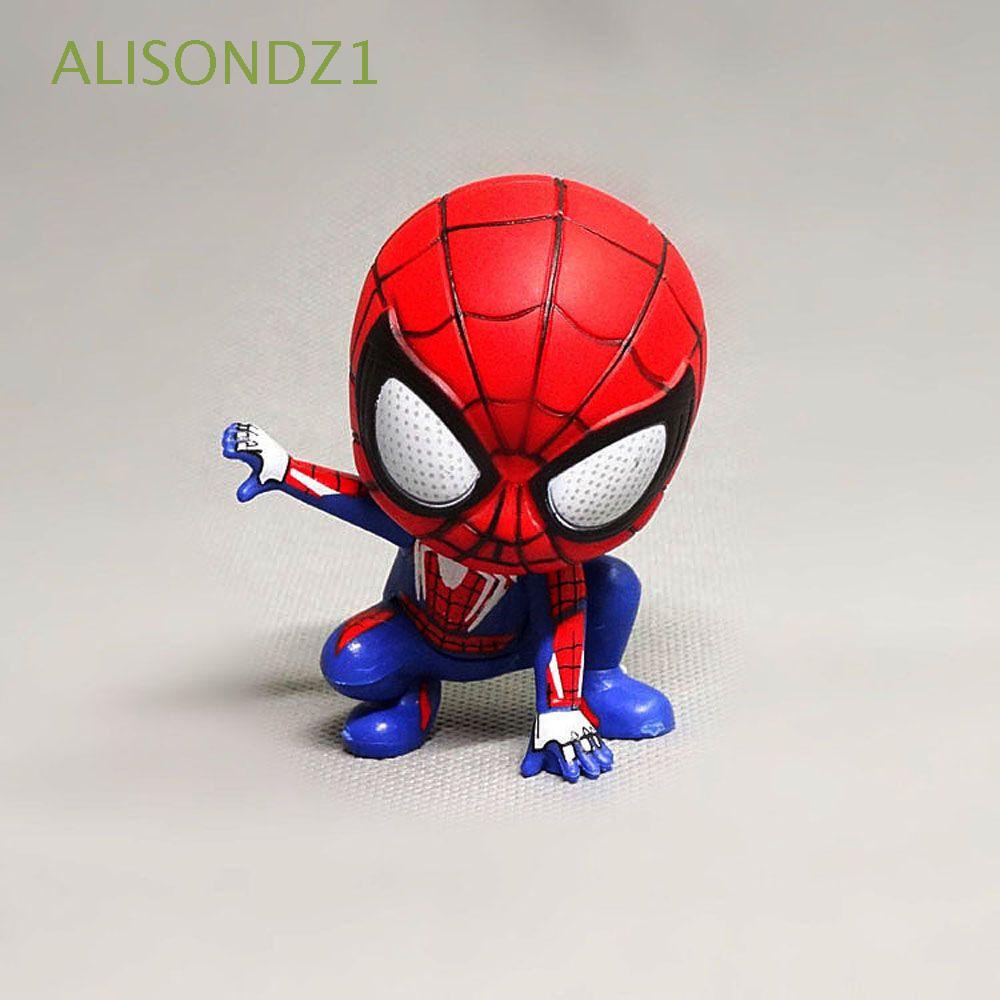 Alisondz1 Miniaturas Modelo Collectible Dos Desenhos Animados Do Homem Aranha Sculaturas Brinquedos Boneca Estatueta Modelo Spiderman Figuras De Ação