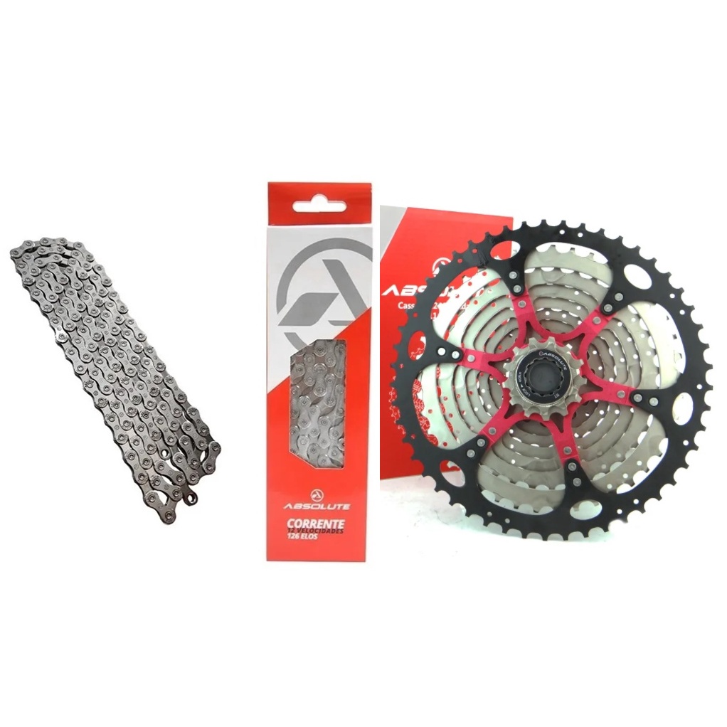 Kit Cassete Absolute 12v 11/50 + Corrente Absolute 12v Pro | Shopee Brasil