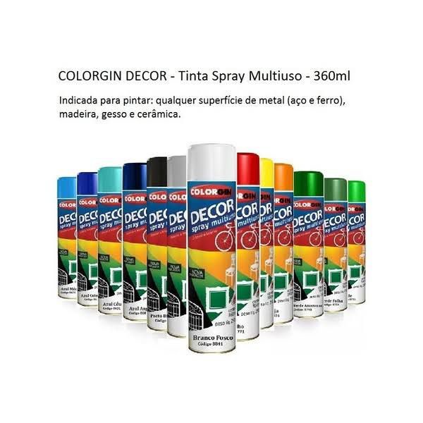 Tinta spray colorgin 360ml / todas as cores | Shopee Brasil