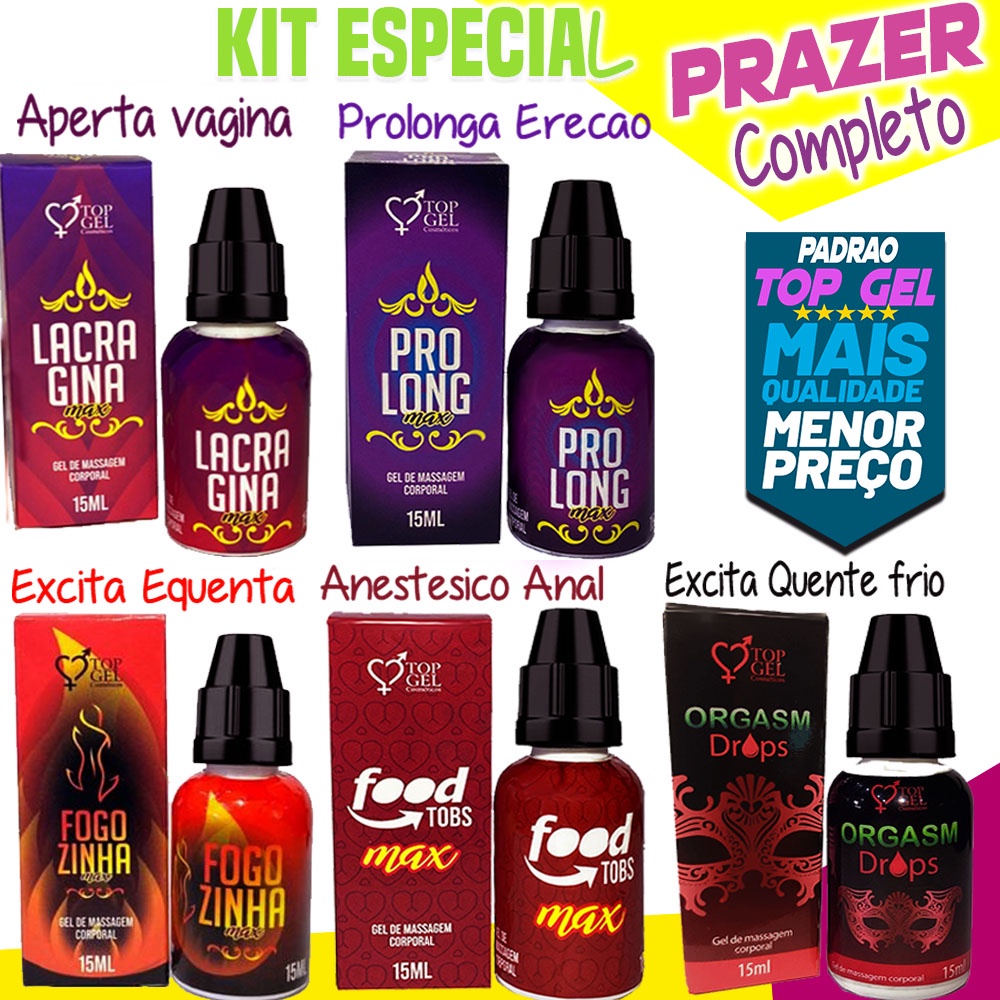 Kit Prazer Total Produtos Er Ticos Lubrificante Intimo Sexy Top Gel Sex Shop M E Shopee Brasil