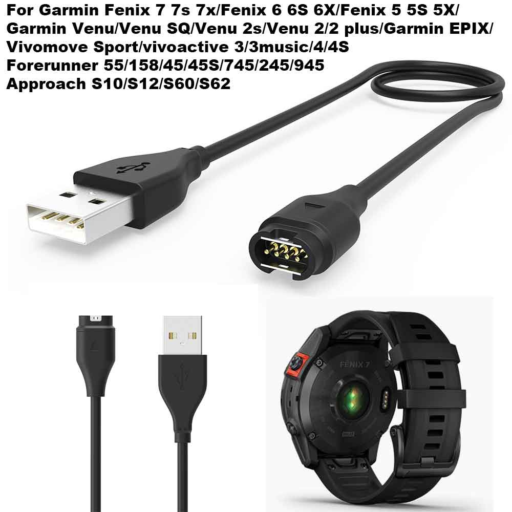 Wanme Caricabatterie USB Compatibile Con Garmin Forerunner 55 / 245 / 45 / 935 / 945 / 955