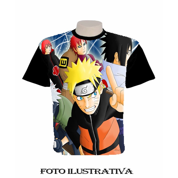 Camiseta Camisa 3d Full Anime Naruto Uzumaki Desenho Animado - Escorrega o  Preço