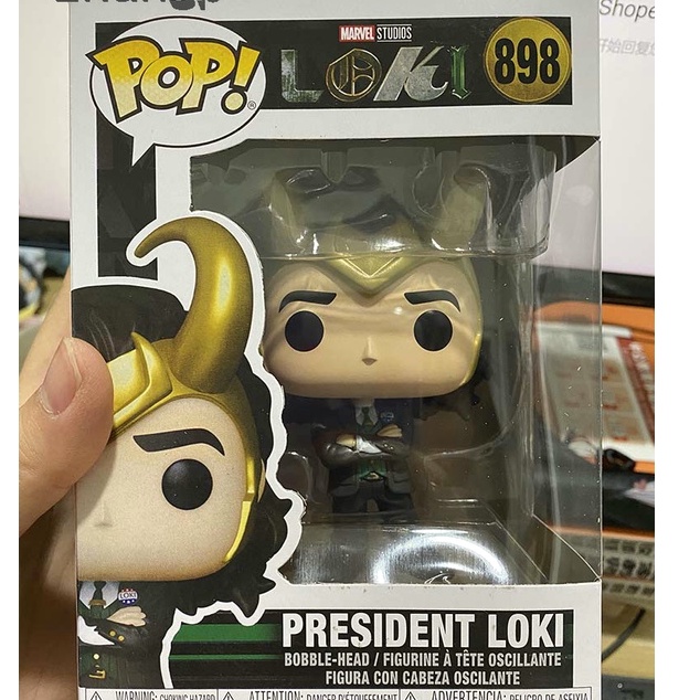 Funko Pop 898 Boneco De Vinil Série Loki Presidente Loki