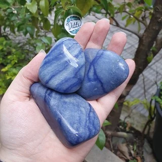 Quartzo Azul Pedra Natural Rolada Polida