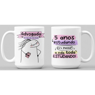 Caneca de Porcelana FARMACÊUTICA - Profissão Flork - Meme Boneco