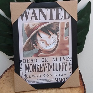 Quadro Decorativo 2 Edição One Piece Wanted 21x30 Luven Bra