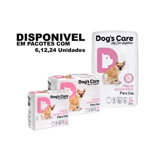 Fralda Descartável para Cachorro Femea Fralda Higiênica P/cães Dogs Care Pet