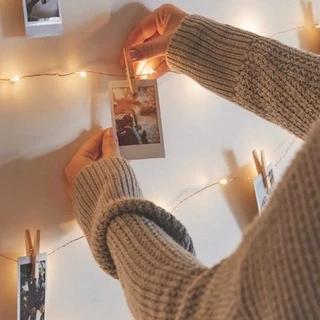 Kit Varal De Luz 4 Metros + 40 Pregadores + 18 Fotos Polaroid| Decoração Casal | Decoração Quarto| Decoração Fotos