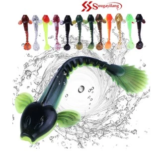 Sougayilang Soft Fishing Lure 9cm Artificial Bait Com Ações De Natação Para Isca De Pesca No Rio Marinho