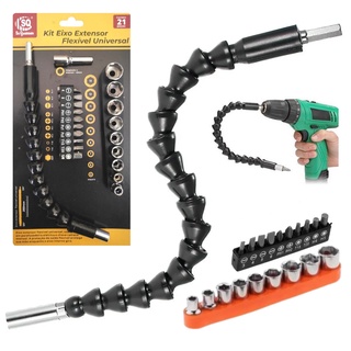 Kit Extensor Prolongador Flexivel Parafusadeira Universal