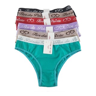 Kit 12 Calcinhas Adulto Coz Largo Lisa P, M,g E Gg 100% Algodão