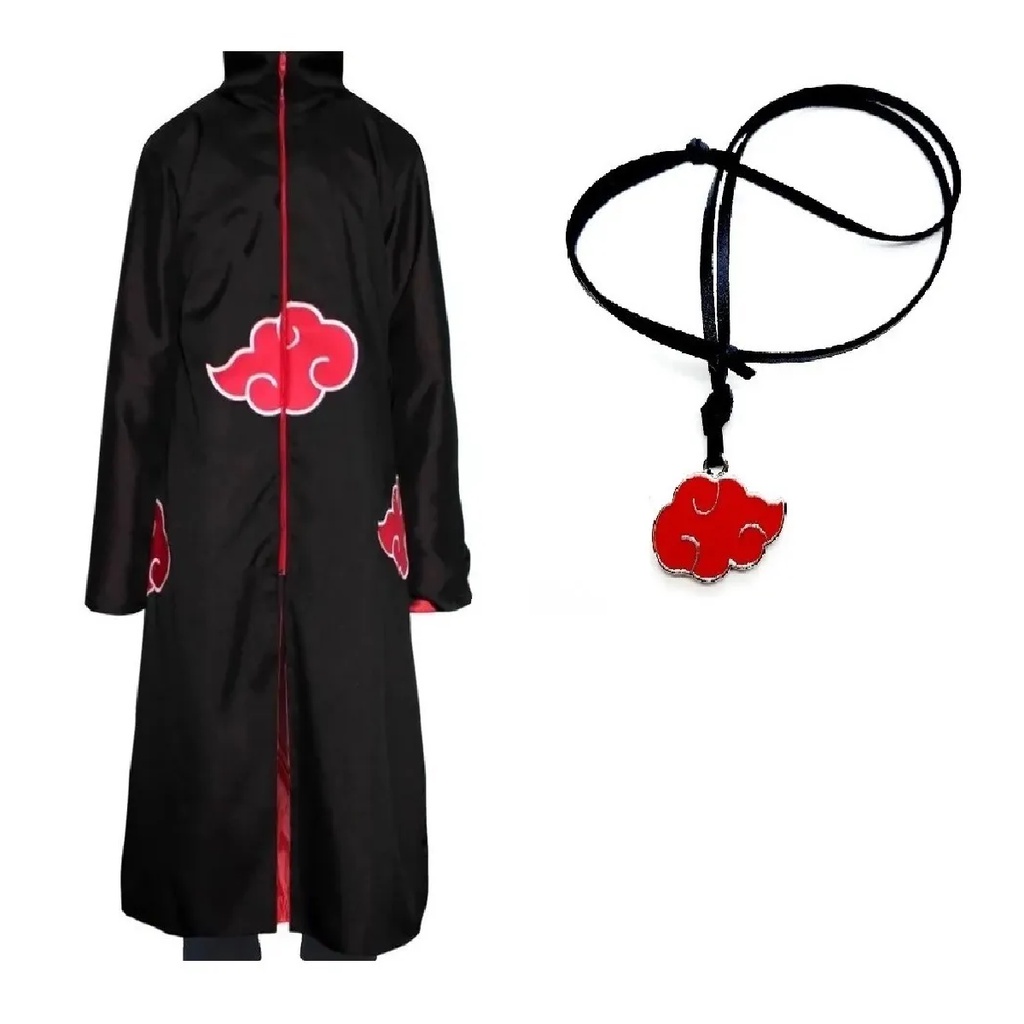 Capa Manto Akatsuki Naruto Cosplay Fantasia Itachi Bordado, 40% OFF