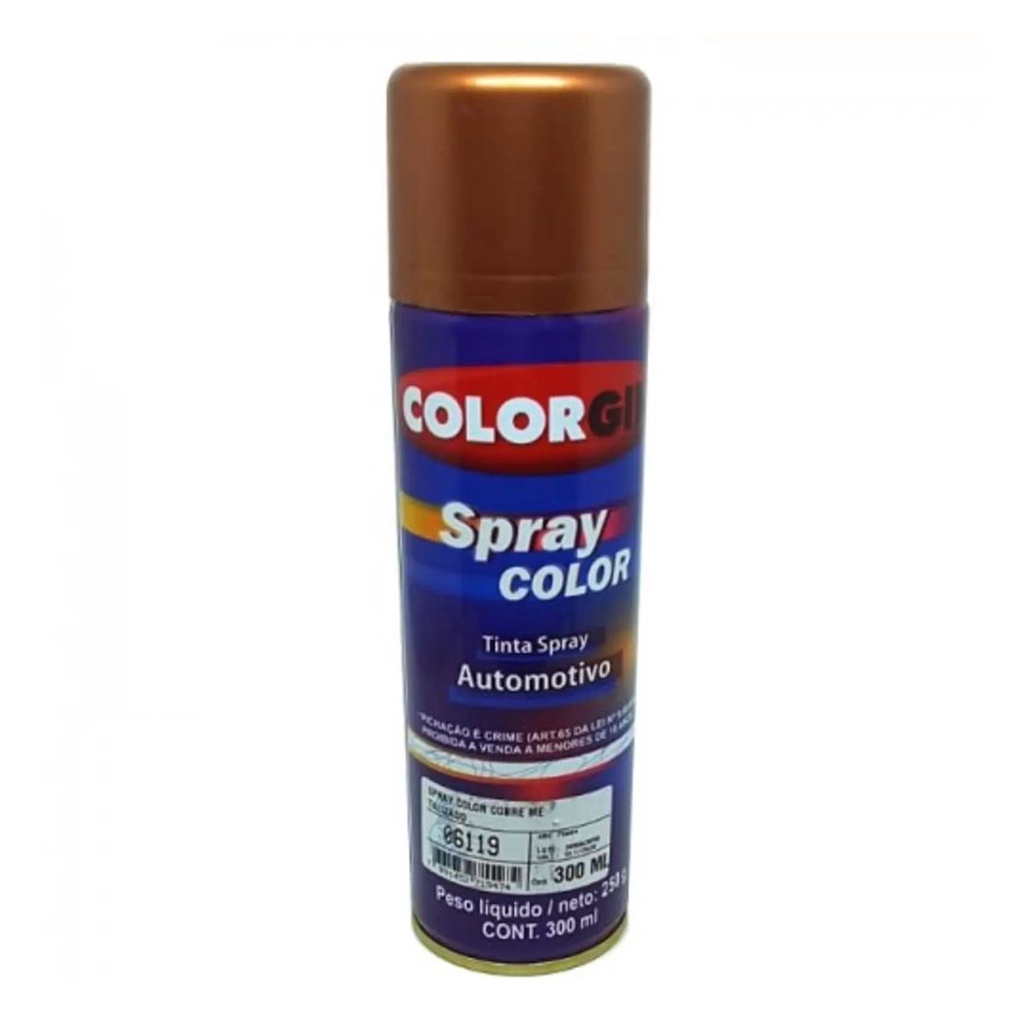 Tinta Spray Colorgin Automotiva Cobre Metalizado 300ml | Shopee Brasil