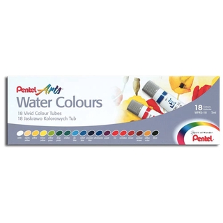 Tinta Aquarela PENTEL Arts c/ 18 Cores Bisnaga
