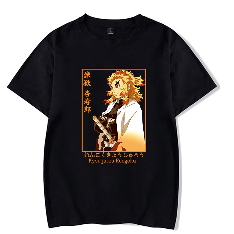 Camisa Camiseta Anime Kimetsu No Yaiba Hashira Fogo Rengoku