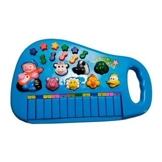 Piano Teclado Musical Infantil Fazendinha Imita Bichinhos