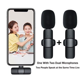 Vlog Microfone Sem Fio Lavalier Tipo C Redutor De Ruído Microfones Duplos Para Gravação De Vídeo Áudio Blog Live Teaching Cell Phone