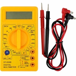 Multímetro Digital DT-830 com bateria e ponta de teste (SEM BIPE)