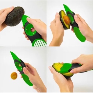 Faca e Cortador De Abacate De Frutas 3 Em 1