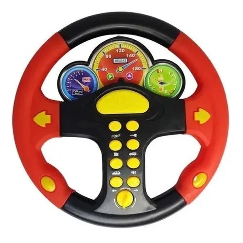 Brinquedo Volante Musical C/Som Infantil Gira 360° Educativo